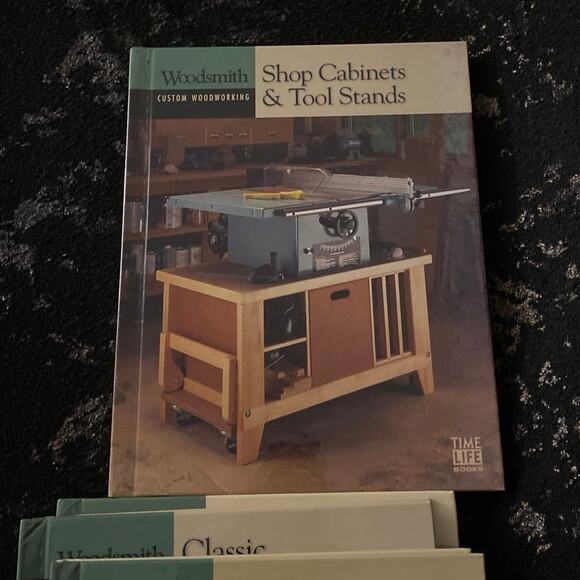 Woodsmith Custom Woodworking Lot of 4 Table Desk Chair Shop Cabinet Carpentry - Picture 8 of 9